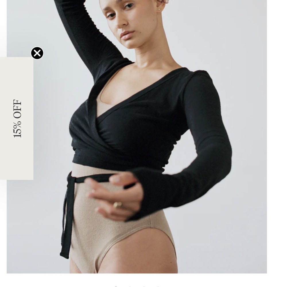OZMA Black Crop Dance Wrap
